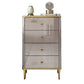 Glam 縦型ランジェリーチェスト ストーン収納チェスト 引き出し付き 寝室用