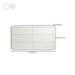 Coffre de rangement de 15,6 pouces de largeur, commode de rangement moderne en bois manufacturé