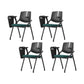 Contemporary Fixed Arms Conference Chair Plastic Chair for Office With Writing Pad Green 4 Piece Set Clearhalo 'furn' 'furn_office_chair' 'Furniture' 'Office Chairs' 'Office Furniture' 'office_chair' 6774696
