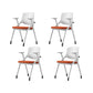 Contemporary Fixed Arms Conference Chair Plastic Chair for Office Without Writing Pad Orange 4 Piece Set Clearhalo 'furn' 'furn_office_chair' 'Furniture' 'Office Chairs' 'Office Furniture' 'office_chair' 6774704