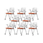 Contemporary Fixed Arms Conference Chair Plastic Chair for Office Without Writing Pad Orange 8 Piece Set Clearhalo 'furn' 'furn_office_chair' 'Furniture' 'Office Chairs' 'Office Furniture' 'office_chair' 6774705