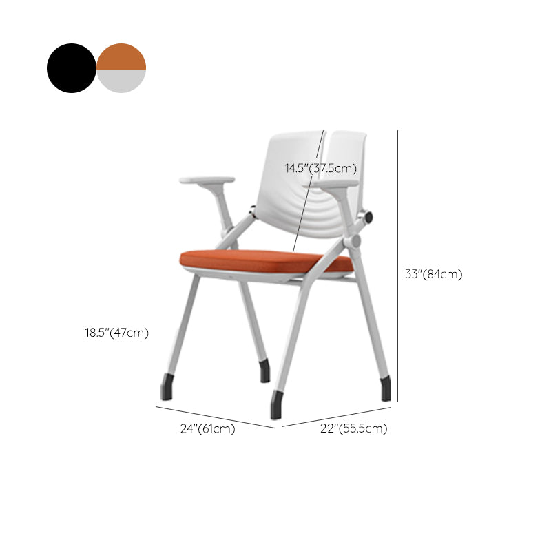 Contemporary Fixed Arms Conference Chair Plastic Chair for Office Clearhalo 'furn' 'furn_office_chair' 'Furniture' 'Office Chairs' 'Office Furniture' 'office_chair' 6774708