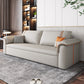 Scandinavian Faux Leather Sleeper Pillow Top Arms Sofa Bed with Storage