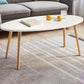 Contemporary Coffee Table Wooden Natural Coffee Cocktail Table 39"L x 20"W x 17"H Shelves Not Included Clearhalo 'Coffee & Accent Tables' 'Coffee Tables' 'coffee_tables' 'furn' 'furn_coffee_tables' 'Furniture' 'Living Room Furniture' 6775494