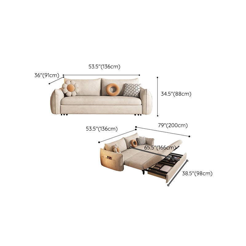 Sleepina di divano in vetrina in veglia per braccio quadrato scandinavo