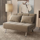 Glam Cushion Back Sleeper Sofa Solid Color Armless Sofa Bed with Pillows Clearhalo 'furn' 'furn_futons' 'Furniture' 'Futons & Daybeds' 'Futons' 'Living Room Furniture' 6775576