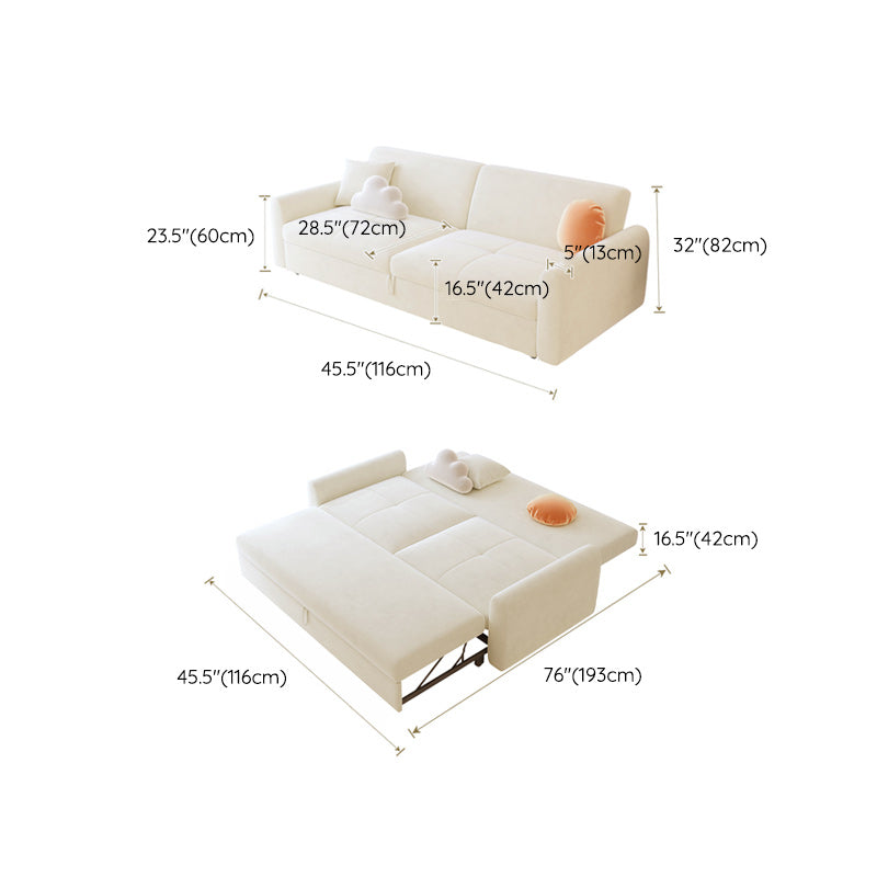 32.28 "Sleeper a braccio quadrato Scandinavo Styled Sleer Bed in bianco
