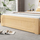 Modern Platform Bed 39.37" High Solid Wood Bed Frame with Shelves and Mattress