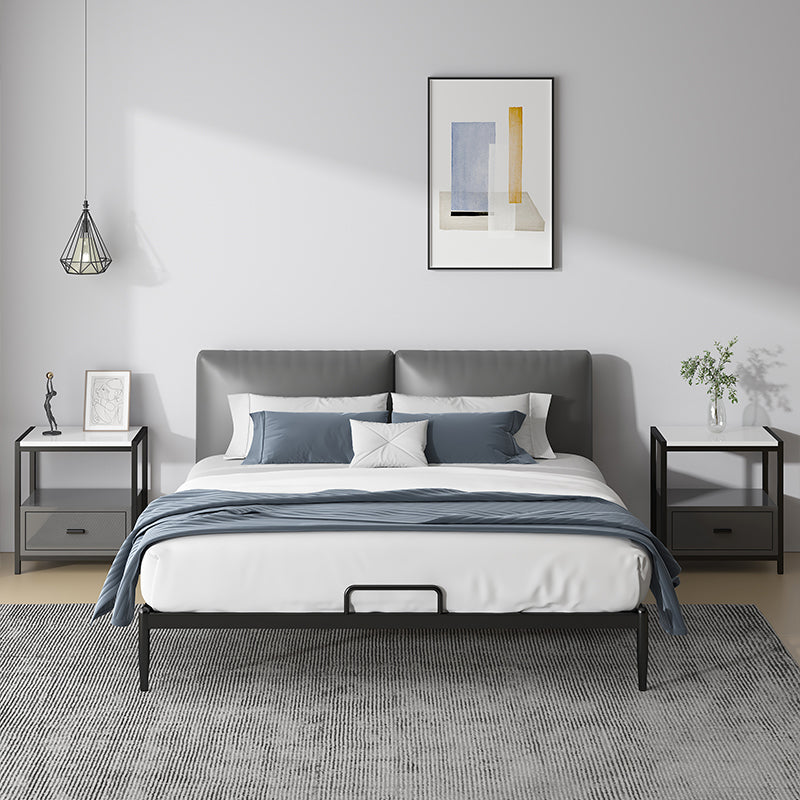 Upholstered Headboard Bed Standard Metal and Upholstered Bed Clearhalo 'Bedroom Furniture' 'Beds' 'furn' 'furn_beds' 'Furniture' 6775674