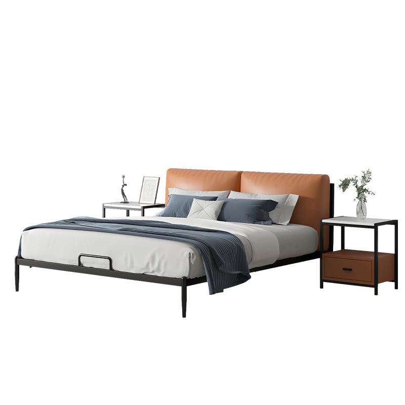 Upholstered Headboard Bed Standard Metal and Upholstered Bed Clearhalo 'Bedroom Furniture' 'Beds' 'furn' 'furn_beds' 'Furniture' 6775678