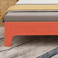 Modern Platform Bed 35.43" High Solid Wood Bed Frame with Shelves