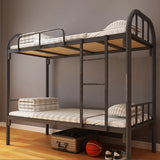 Contemporary Bunk Bed Iron Solid Color Bed With Headboard and Footboard