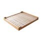 Natural Solid Wood Panel Bed Brown Contemporary Standard Bed