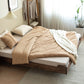 Natural Solid Wood Panel Bed Brown Contemporary Standard Bed