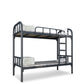 Open frame stapelbed eigentijds ijzeren bed 66,93 inch hoog voor slaapkamer