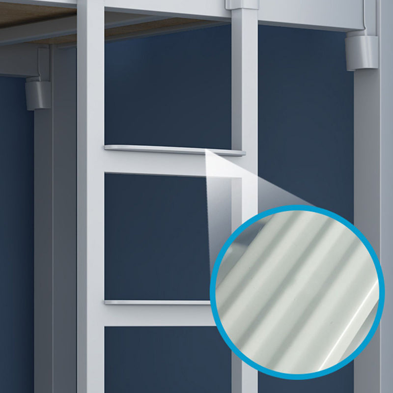 Open frame stapelbed eigentijds ijzeren bed 66,93 inch hoog voor slaapkamer