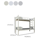 Open-Frame Bunk Bed Contemporary Iron Bed 66.93 inch High for Bedroom