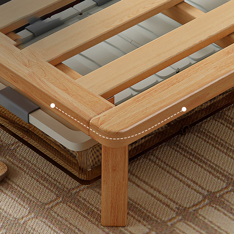 Natural Solid Wood Panel Bed Contemporary Rubberwood Standard Bed Clearhalo 'Bedroom Furniture' 'Beds' 'furn' 'furn_beds' 'Furniture' 6775860