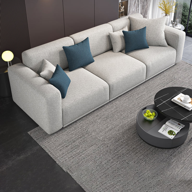 Divano standard a braccio quadrato moderno divano in legno massiccio per soggiorno