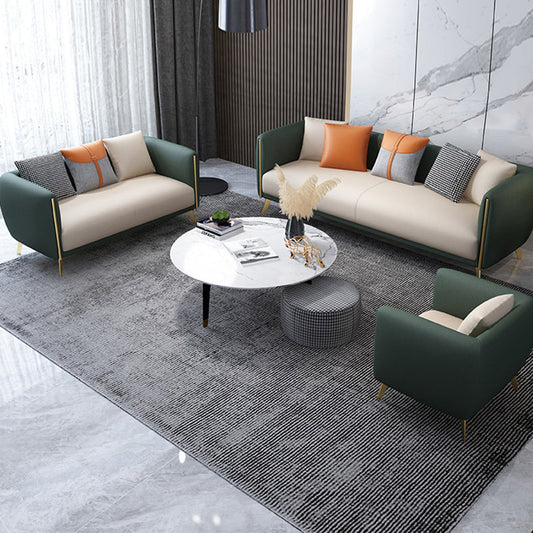 Glam Hair Pin Legs Seating Tuxedo Arm Settee for Living Room