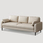 Scandinavian Faux Leather Sofa with Pillow Top Arms for 3 People Off-White Clearhalo 'furn' 'furn_sofas' 'Furniture' 'Living Room Furniture' 'Sofa' 'sofas' 6776032