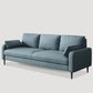 Scandinavian Faux Leather Sofa with Pillow Top Arms for 3 People Sky Blue Clearhalo 'furn' 'furn_sofas' 'Furniture' 'Living Room Furniture' 'Sofa' 'sofas' 6776036
