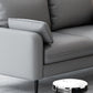 Scandinavian Faux Leather Sofa with Pillow Top Arms for 3 People Clearhalo 'furn' 'furn_sofas' 'Furniture' 'Living Room Furniture' 'Sofa' 'sofas' 6776044