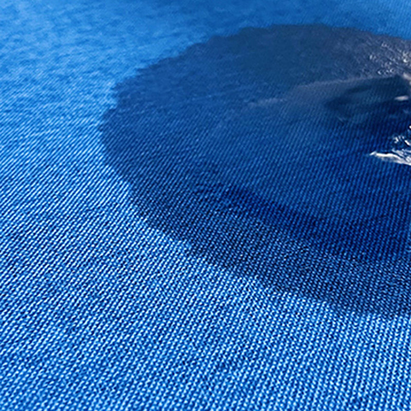 Farmhouse U divano in blu sciodo sciolta in pelle finta/tessuto con deposito