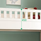 Wood Mattress Included Bunk Bed Solid Color Rectangular Bunk Bed