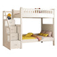 Wood Mattress Included Bunk Bed Solid Color Rectangular Bunk Bed