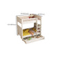 Wood Mattress Included Bunk Bed Solid Color Rectangular Bunk Bed