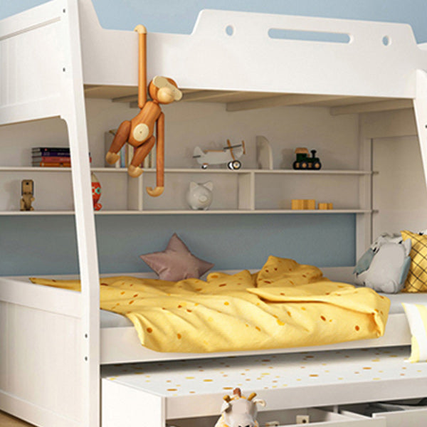 Eigentijdse houtwitte matras inbegrepen met laden rechthoekig stapelbed