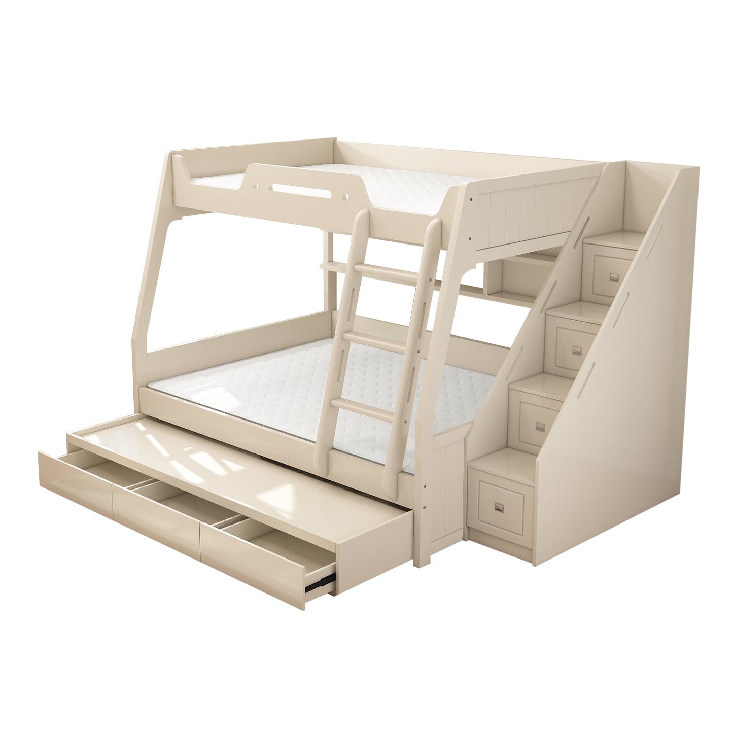 Eigentijdse houtwitte matras inbegrepen met laden rechthoekig stapelbed