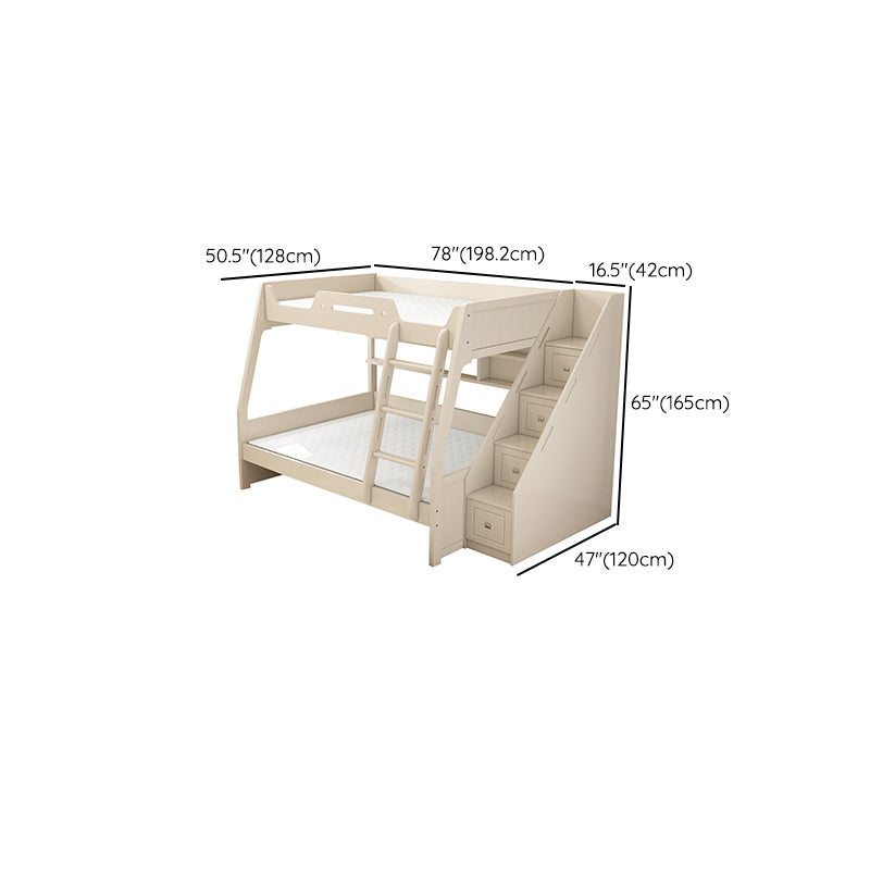 Eigentijdse houtwitte matras inbegrepen met laden rechthoekig stapelbed