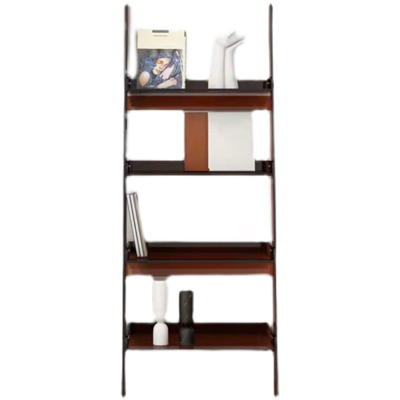 Ladder Open Back Standard Bookshelf Modern Style Acrylic Bookcase