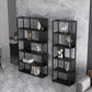 Industrial Metal Bookshelf Standard Black Open Back Bookcase with Shelves Clearhalo 'Bookcases' 'furn' 'furn_bookcases' 'Furniture' 'Office Furniture' 6776306