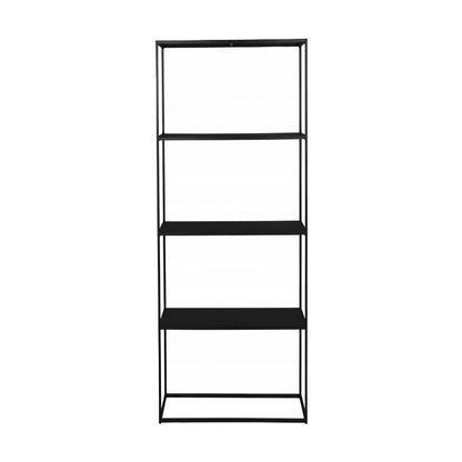 Industrial Metal Bookshelf Etagere Open Back Bookcase with Shelves