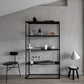 Industrial Metal Bookshelf Etagere Open Back Bookcase with Shelves