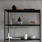 Industrial Metal Bookshelf Etagere Open Back Bookcase with Shelves