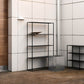 Industrial Metal Bookshelf Etagere Open Back Bookcase with Shelves