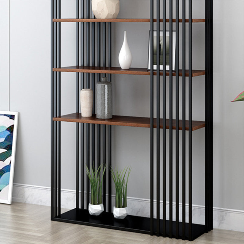 Wooden Standard Bookshelf Industrial Open Back Bookcase with Shelves