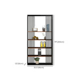 Wooden Standard Bookshelf Industrial Open Back Bookcase with Shelves