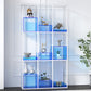 Open Back Standard Bookshelf Modern Style Acrylic Bookcase with Shelves