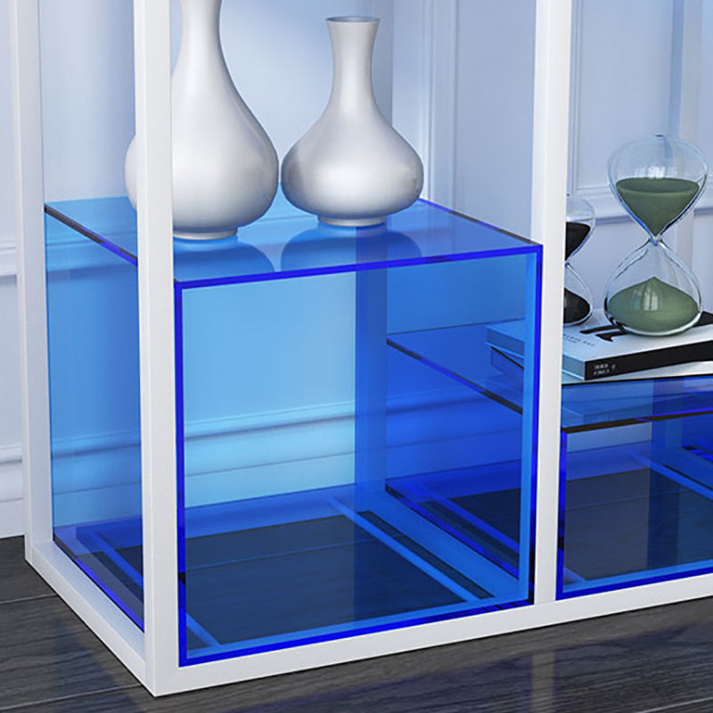 Open Back Standard Bookshelf Modern Style Acrylic Bookcase with Shelves