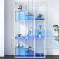 Open Back Standard Bookshelf Modern Style Acrylic Bookcase with Shelves