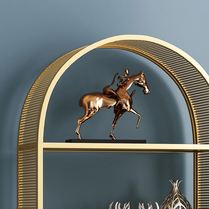 Metal Scandinavian Bookcase Standard Open Back Bookshelf with Shelves