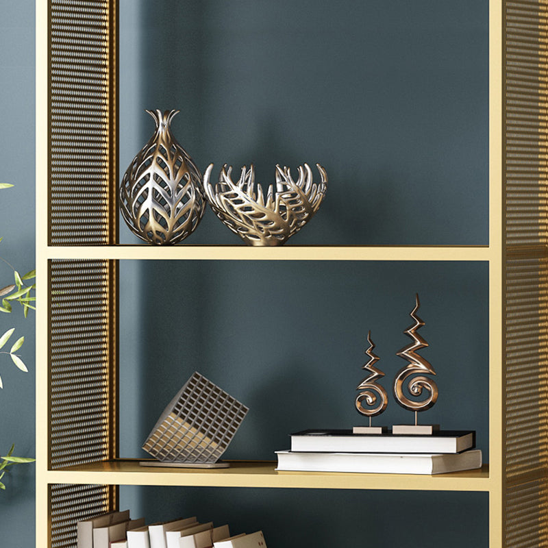 Metal Scandinavian Bookcase Standard Open Back Bookshelf with Shelves