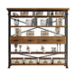 Open Back Standard Bookcase Industrial Wooden Bookshelf with Drawers