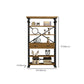 Open Back Standard Bookcase Industrial Wooden Bookshelf with Drawers