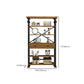 Open Back Standard Bookcase Industrial Wooden Bookshelf with Drawers